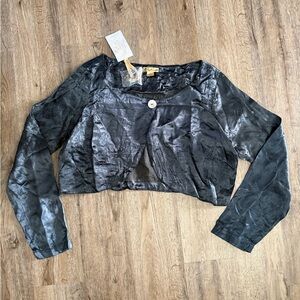 April Cornell • Black Long Sleeve Cover Up